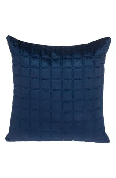 Parkland Collection Marrisa Velvet Throw Pillow In Blue/navy