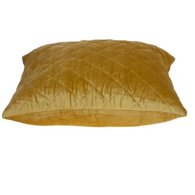 Parkland Collection Milo Transitional Quilted Throw Pillow In Yellow