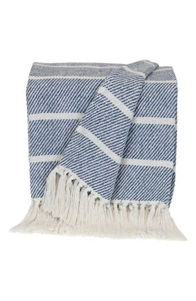 Parkland Collection Mio Stripe Throw Blanket In Blue