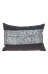 Parkland Collection Misty Embellished Beaded Accent Pillow In Gray