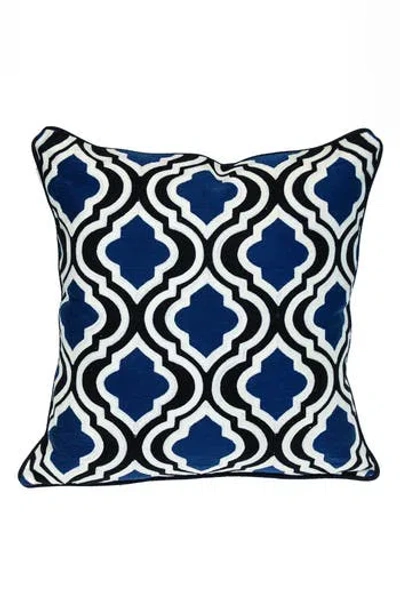 Parkland Collection Muja Throw Pillow In Blue White Blue