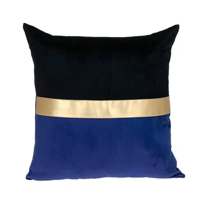 Parkland Collection Myra Transitional Multicolor Throw Pillow In Black,blue