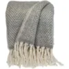 Parkland Collection Nagar Tasseled Throw Blanket In Gray
