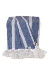 Parkland Collection Nara Tassel Throw Blanket In Blue
