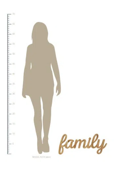 Parkland Collection Natural Family Natural Wood Script Wall Art In Brown