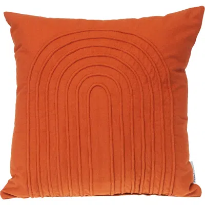 Parkland Collection Orange Cotton Accent Pillow