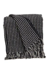 Parkland Collection Petra Casual Beige 52" X 67" Woven Handloom Throw In Black