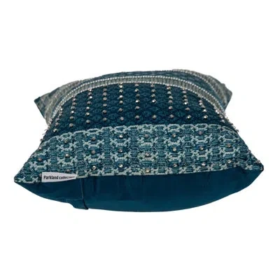 Parkland Collection Petunia Transitional Green Throw Pillow