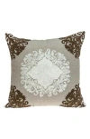 Parkland Collection Pilar Traditional Throw Pillow In Beige