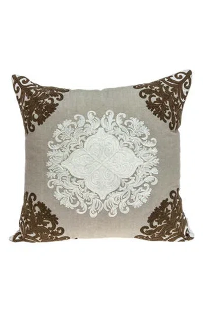 Parkland Collection Pilar Traditional Throw Pillow In Beige