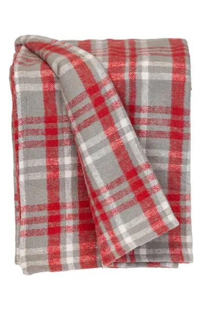 Parkland Collection Plaid Cotton Throw Blanket In Red
