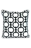 Parkland Collection Rounder Embroidered Throw Pillow In Black