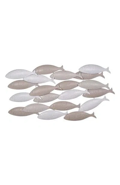 Parkland Collection School Of Fish Metal Wall Decor In Multi