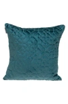 Parkland Collection Sora Quilted Throw Pillow In Teal