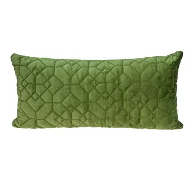 Parkland Collection Sora Transitional Quilted Throw Pillow In Green
