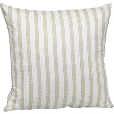 Parkland Collection Stripe Textured Cotton Pillow In White