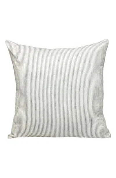 Parkland Collection Stripe Textured Cotton Pillow In White