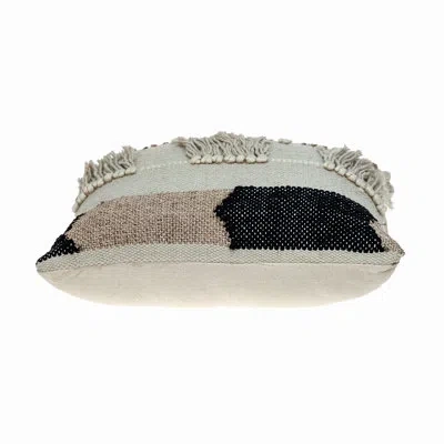 Parkland Collection Taj Transitional Ivory Throw Pillow In Beige