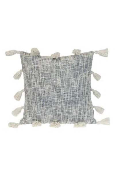 Parkland Collection Tassel Trim Square Accent Pillow In Grey