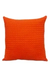 Parkland Collection Textured Reversible Throw Pillow In Orange
