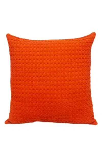 Parkland Collection Textured Reversible Throw Pillow In Orange