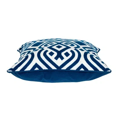 Parkland Collection Transitional Geometric  20" X 20" Pillow In Blue