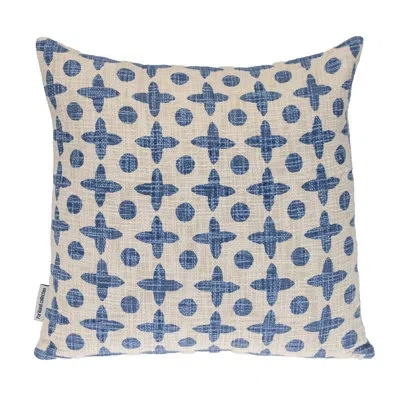Parkland Collection Transitional Print Square 18" X 18" Pillow In Blue