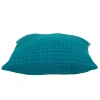 Parkland Collection Transitional Solid Square 20" X 20" Pillow In Blue