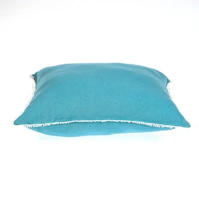 Parkland Collection Transitional Solid Square Pillow In Blue