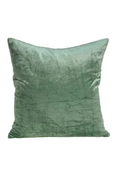 Parkland Collection Transitional Solid Throw Pillow In Green