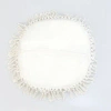 Parkland Collection Transitional Solid White Round 18" X 18" Pillow In White