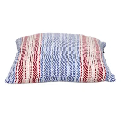 Parkland Collection Transitional Striped Blue 16" X 16" Pillow