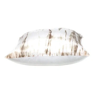 Parkland Collection Transitional Striped White 20" X 20" Pillow
