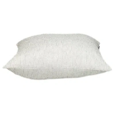 Parkland Collection Transitional Striped White 20" X 20" Pillow