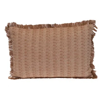 Parkland Collection Transitional Stripes 14" X 20" Pillow In Brown