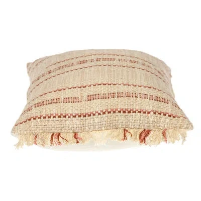 Parkland Collection Transitional Stripes Beige 14" X 20" Pillow