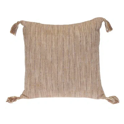 Parkland Collection Transitional Stripes Brown 18" X 18" Pillow