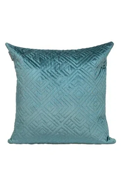 Parkland Collection Tufted Velvet Decorative Pillow In Teal