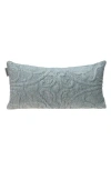 Parkland Collection Tufted Velvet Oblong Throw Pillow In Grey