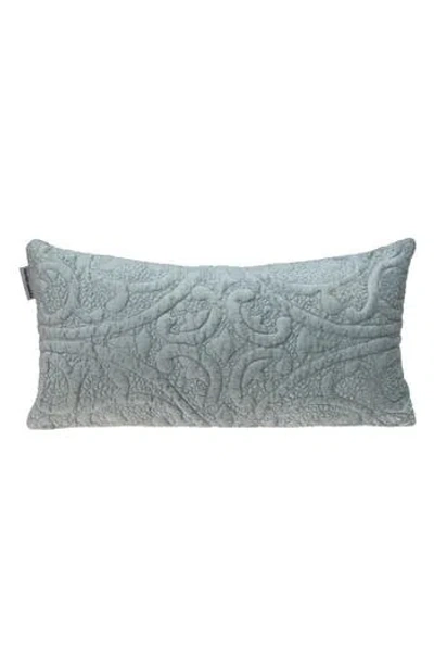 Parkland Collection Tufted Velvet Oblong Throw Pillow In Grey