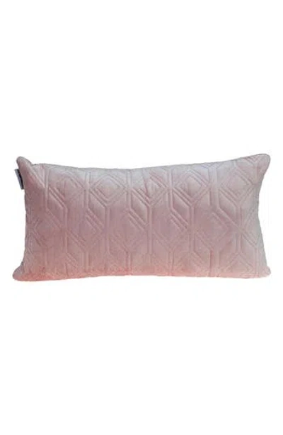 Parkland Collection Tufted Velvet Oblong Throw Pillow In Pink