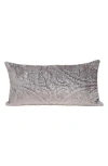 Parkland Collection Tufted Velvet Oblong Throw Pillow In Taupe