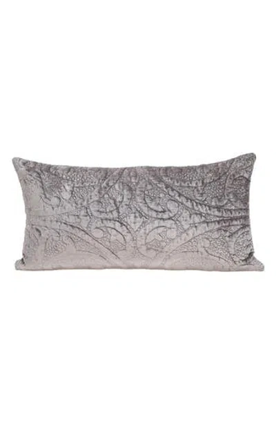 Parkland Collection Tufted Velvet Oblong Throw Pillow In Taupe
