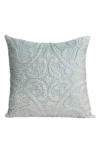Parkland Collection Tufted Velvet Square Throw Pillow In Grey