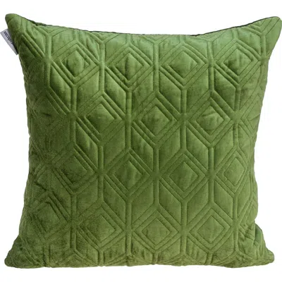 Parkland Collection Tufted Velvet Throw Pillow In Olive