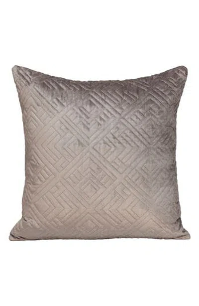 Parkland Collection Tufted Velvet Throw Pillow In Taupe