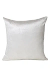 Parkland Collection Velvet Throw Pillow In White