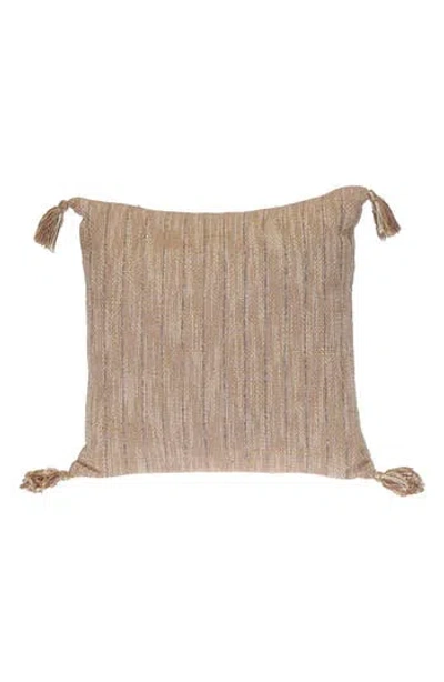 Parkland Collection Woven Cotton Accent Pillow In Brown