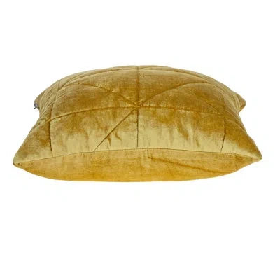 Parkland Collection Zoe Transitional Quilted Throw Pillow In Yellow
