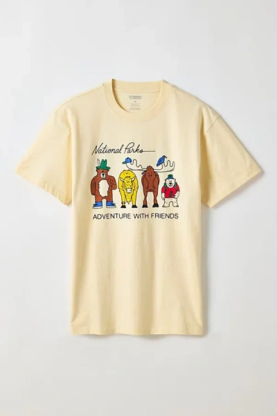 Parks Project Adventure With Friends Graphic Tee In Neutral, Men's At Urban Outfitters